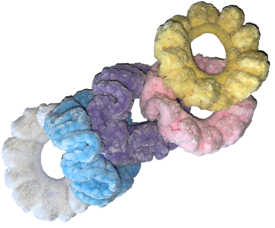 velvet scrunchies set