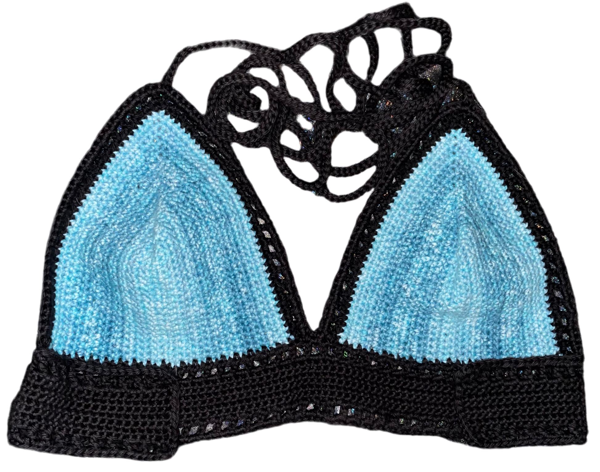 black/teal ombré lilly top sizes XS-3X