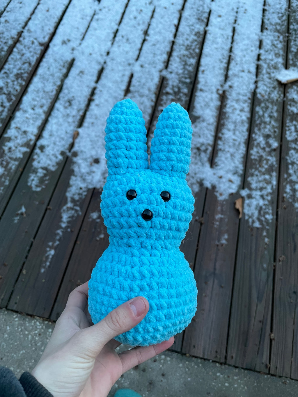 blue marshmallow bunny