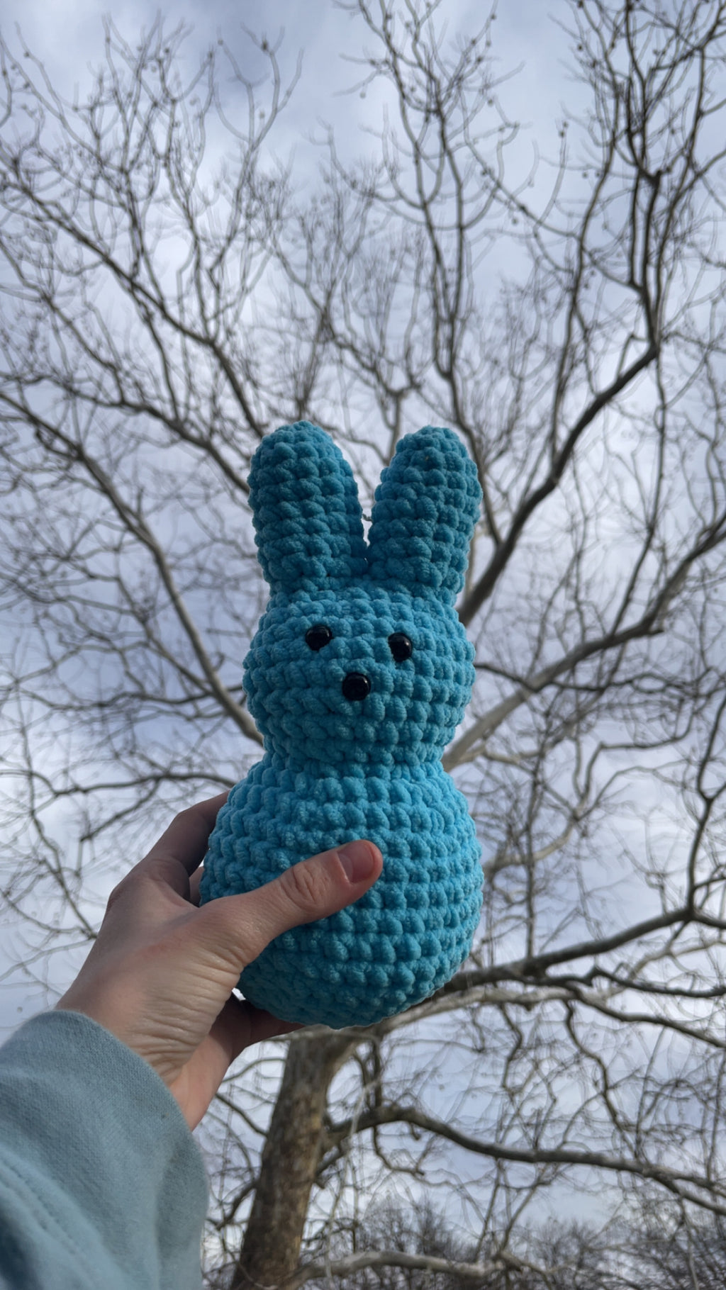 blue marshmallow bunny