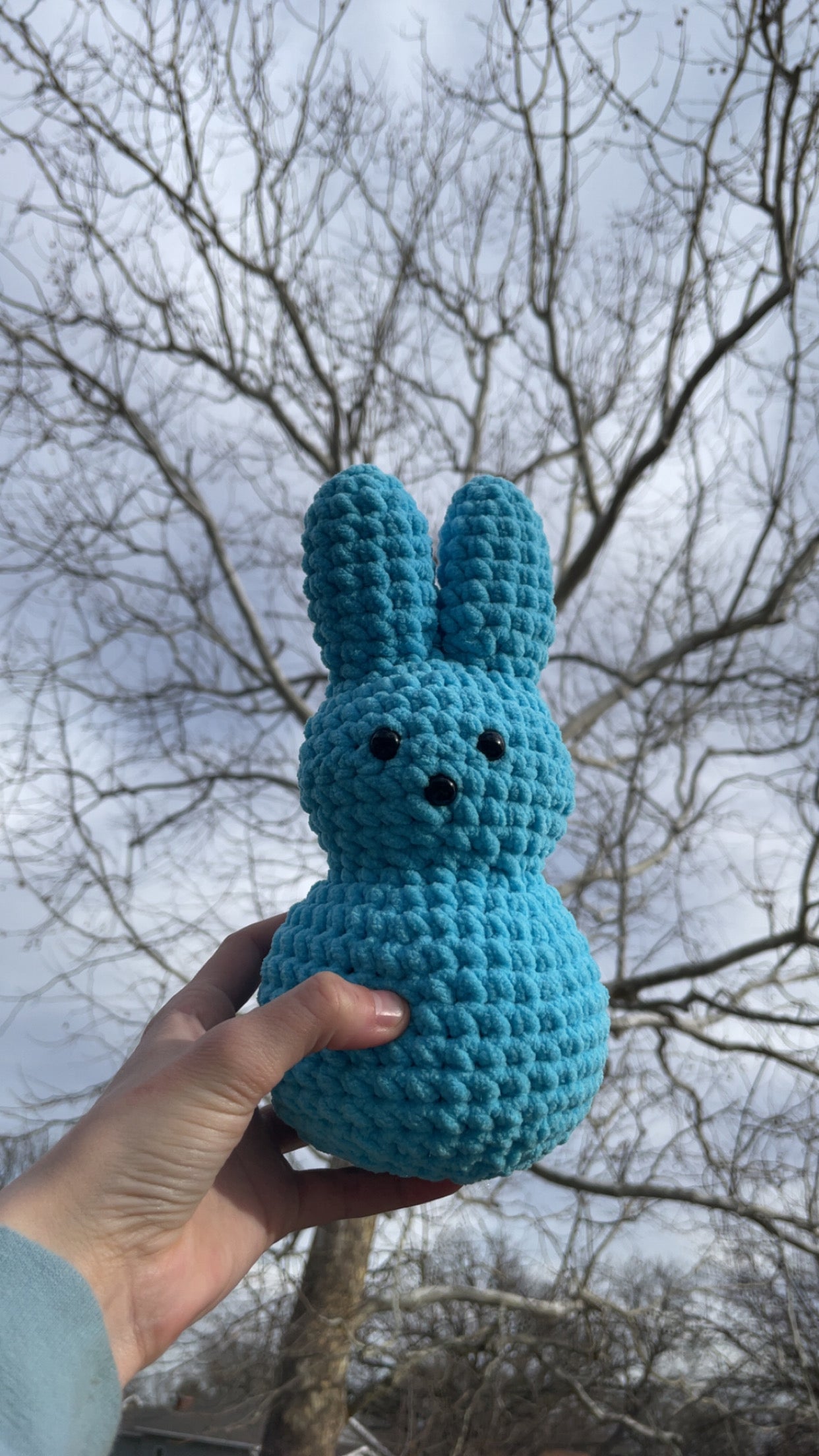 blue marshmallow bunny