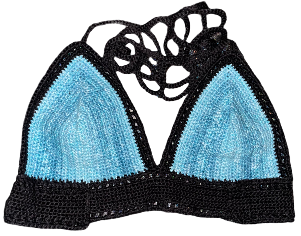 black/teal ombré lilly top sizes XS-3X