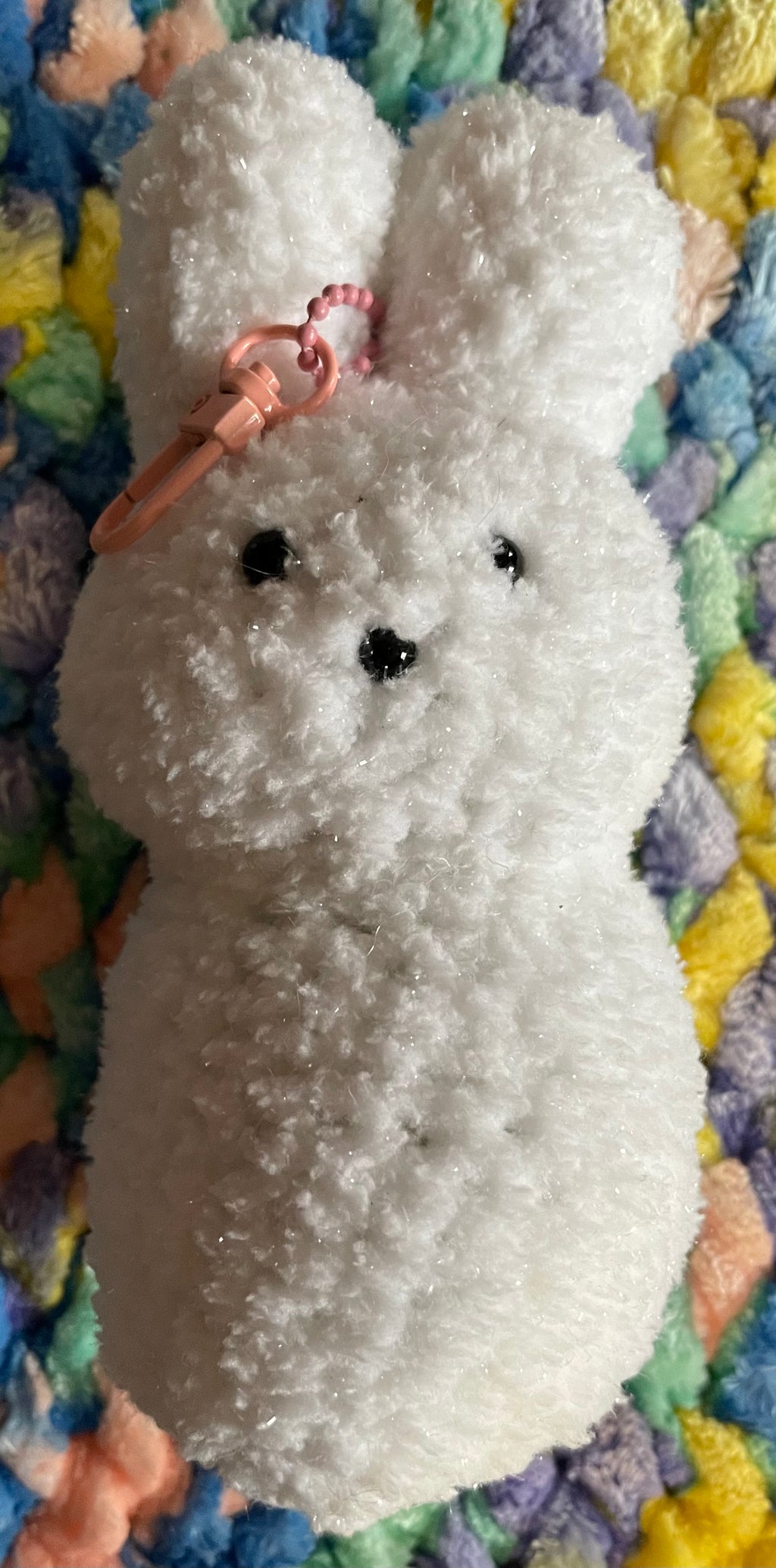 marshmallow bunny keychain