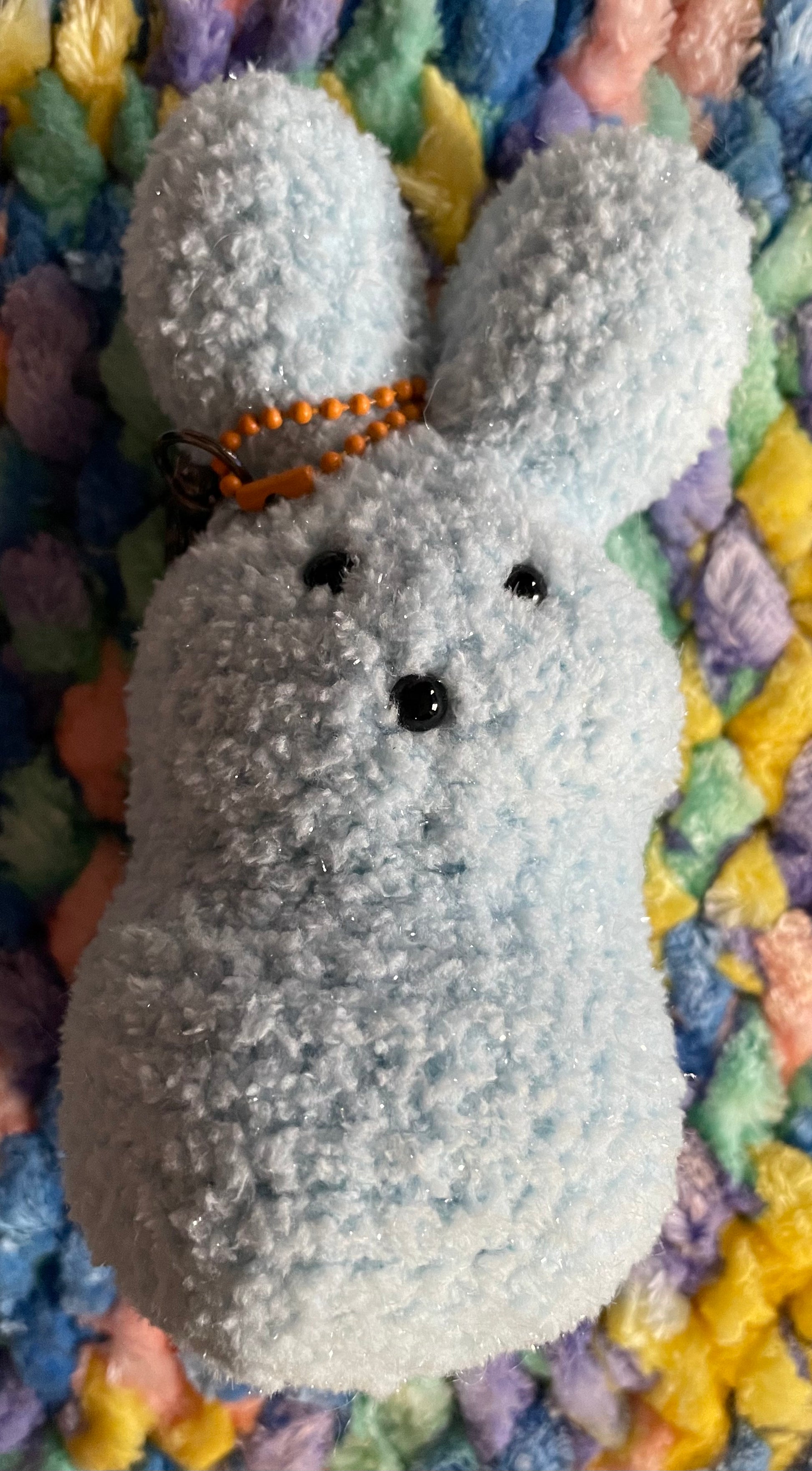 marshmallow bunny keychain