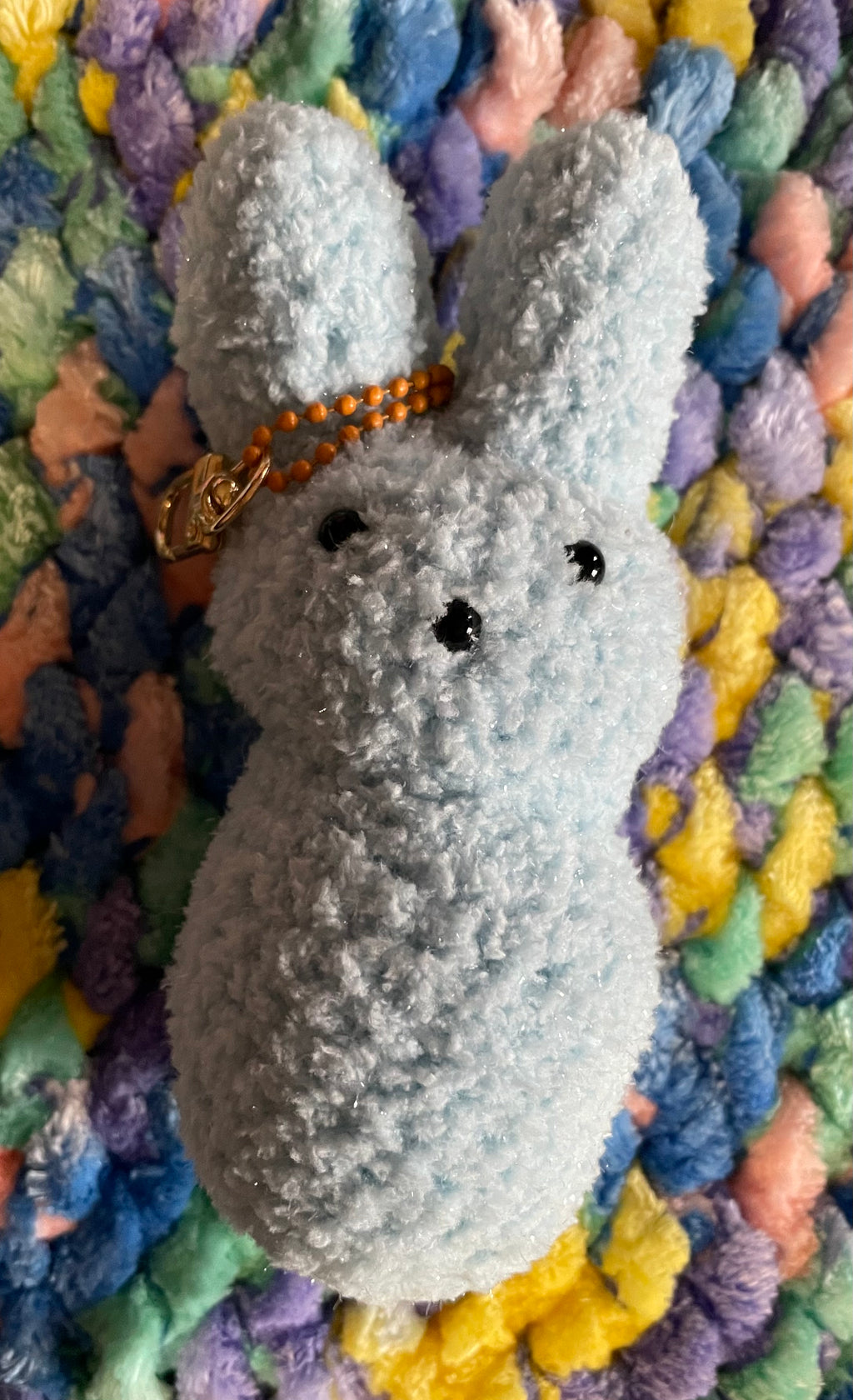 marshmallow bunny keychain