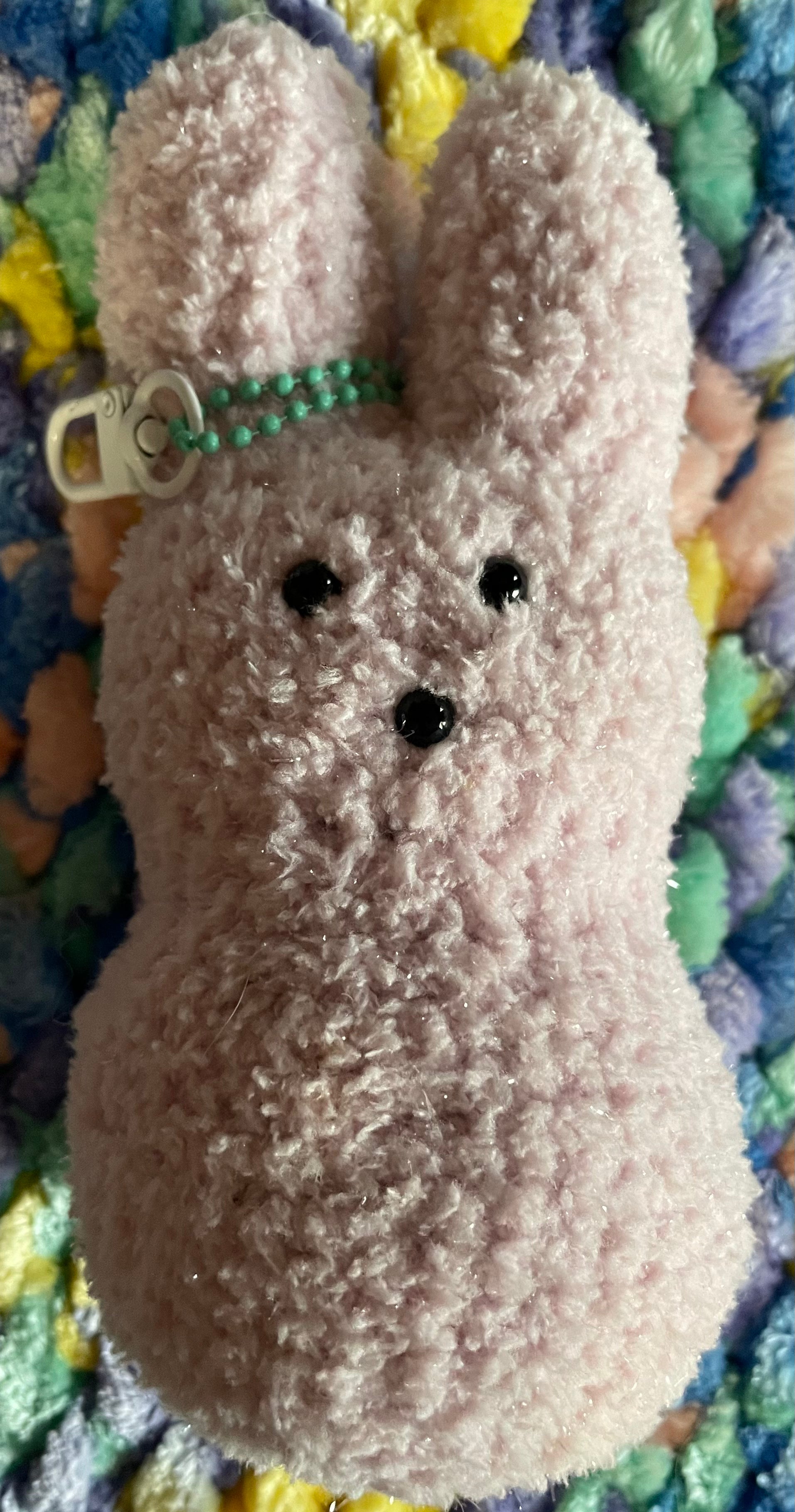 marshmallow bunny keychain