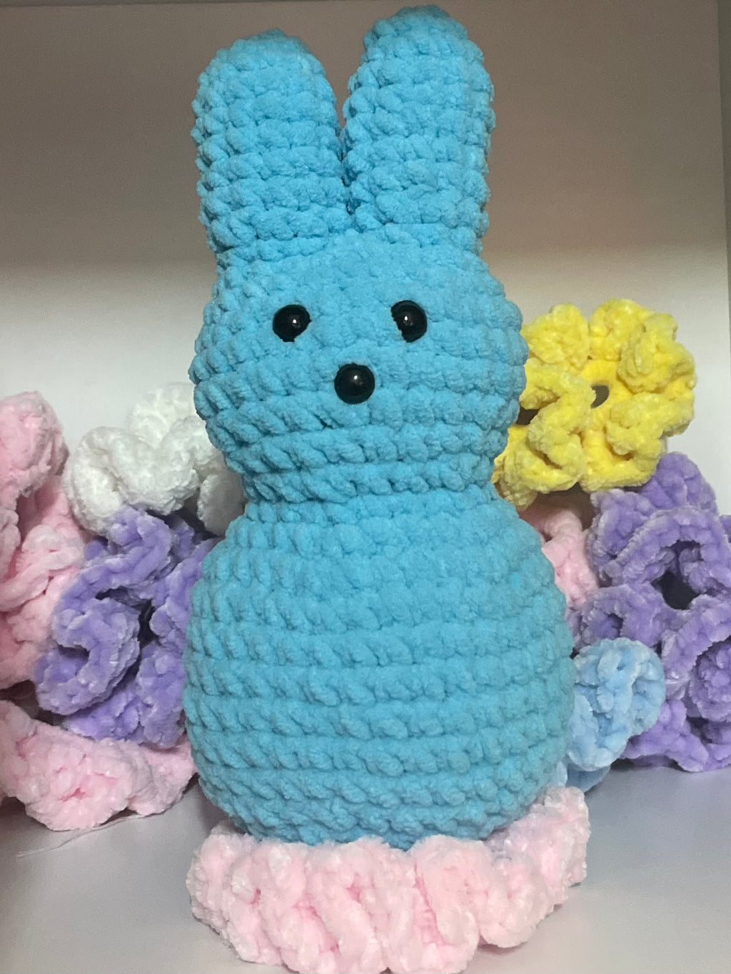 blue marshmallow bunny