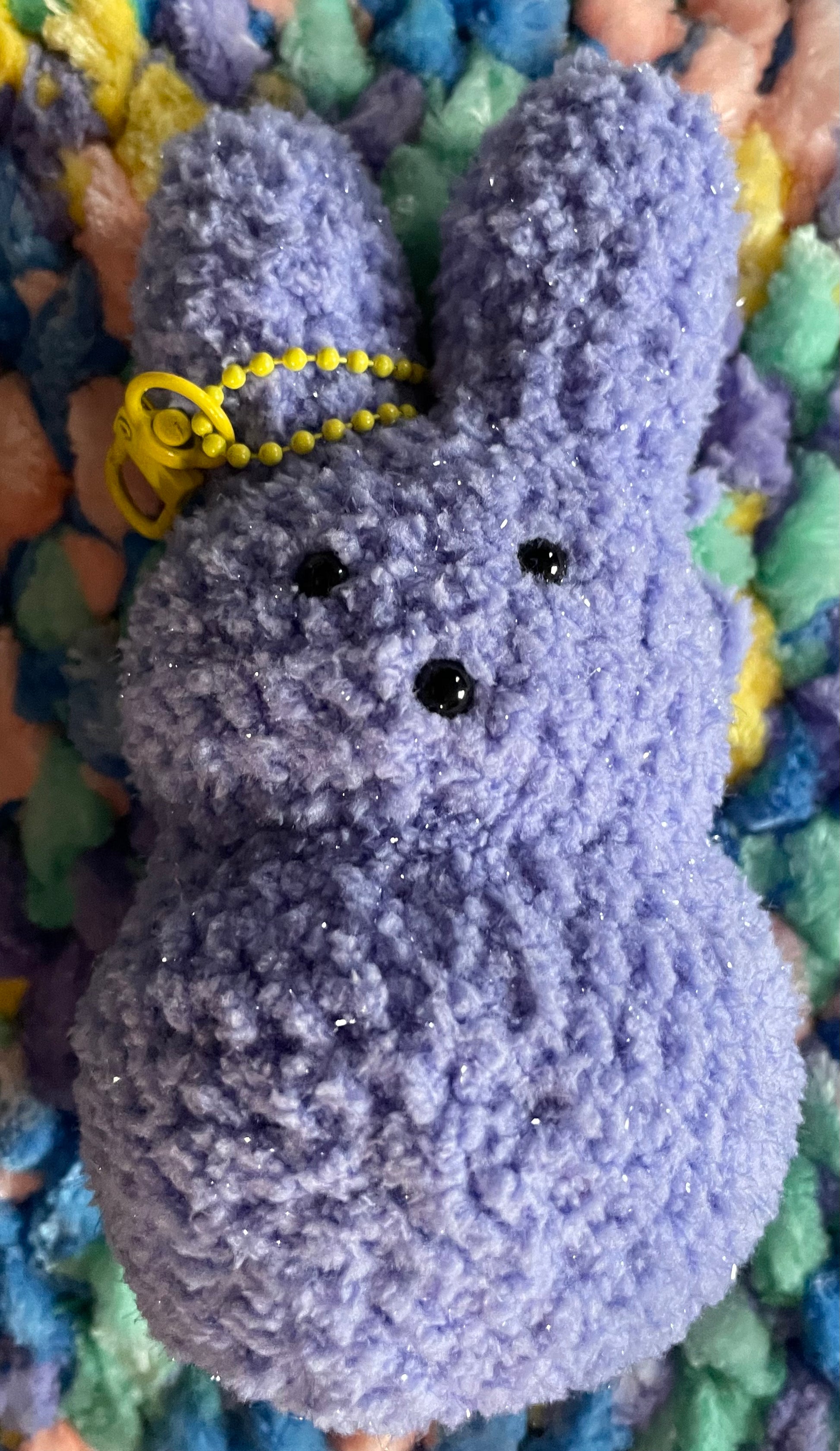 marshmallow bunny keychain