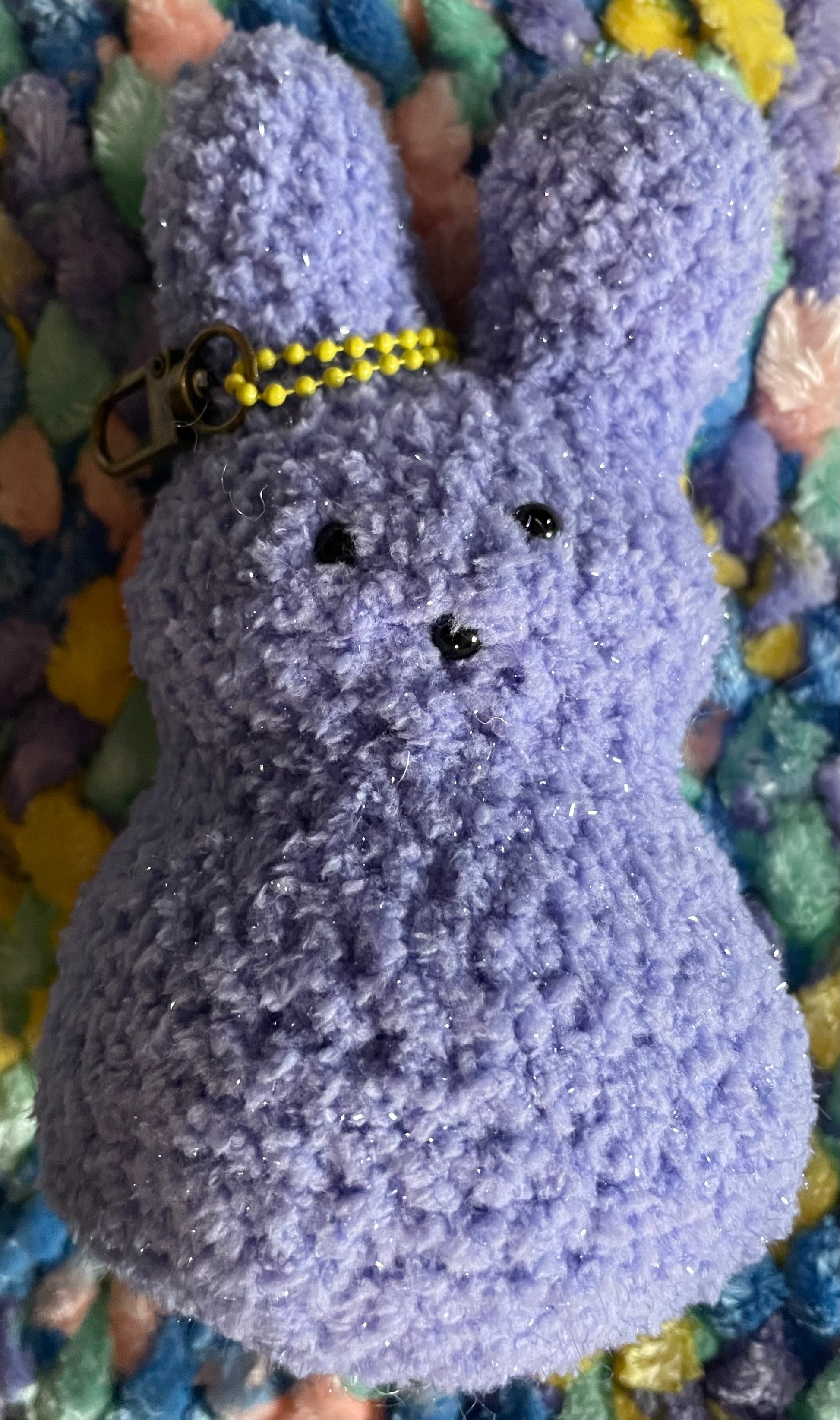marshmallow bunny keychain
