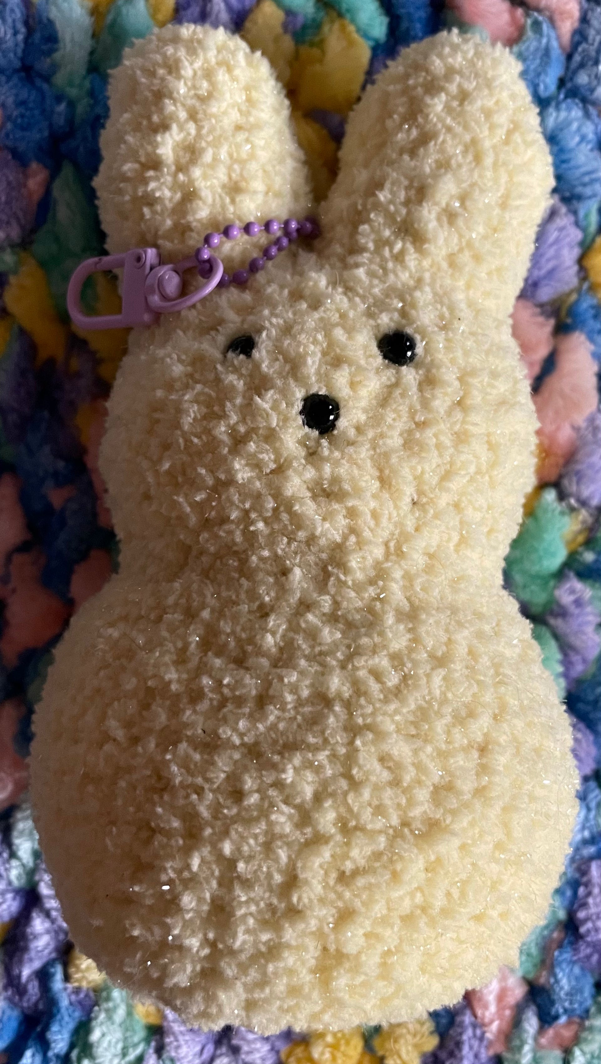 marshmallow bunny keychain