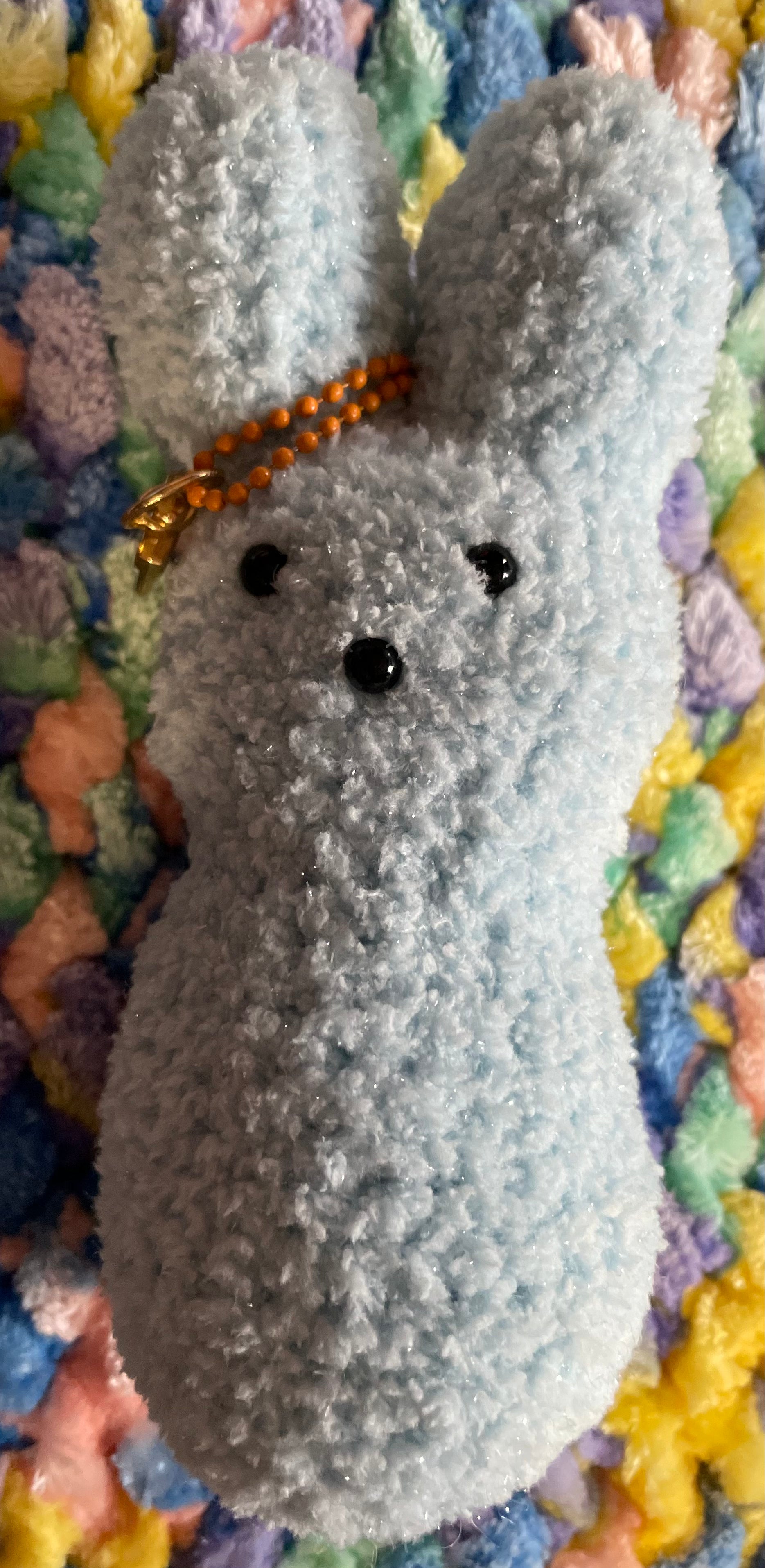 marshmallow bunny keychain