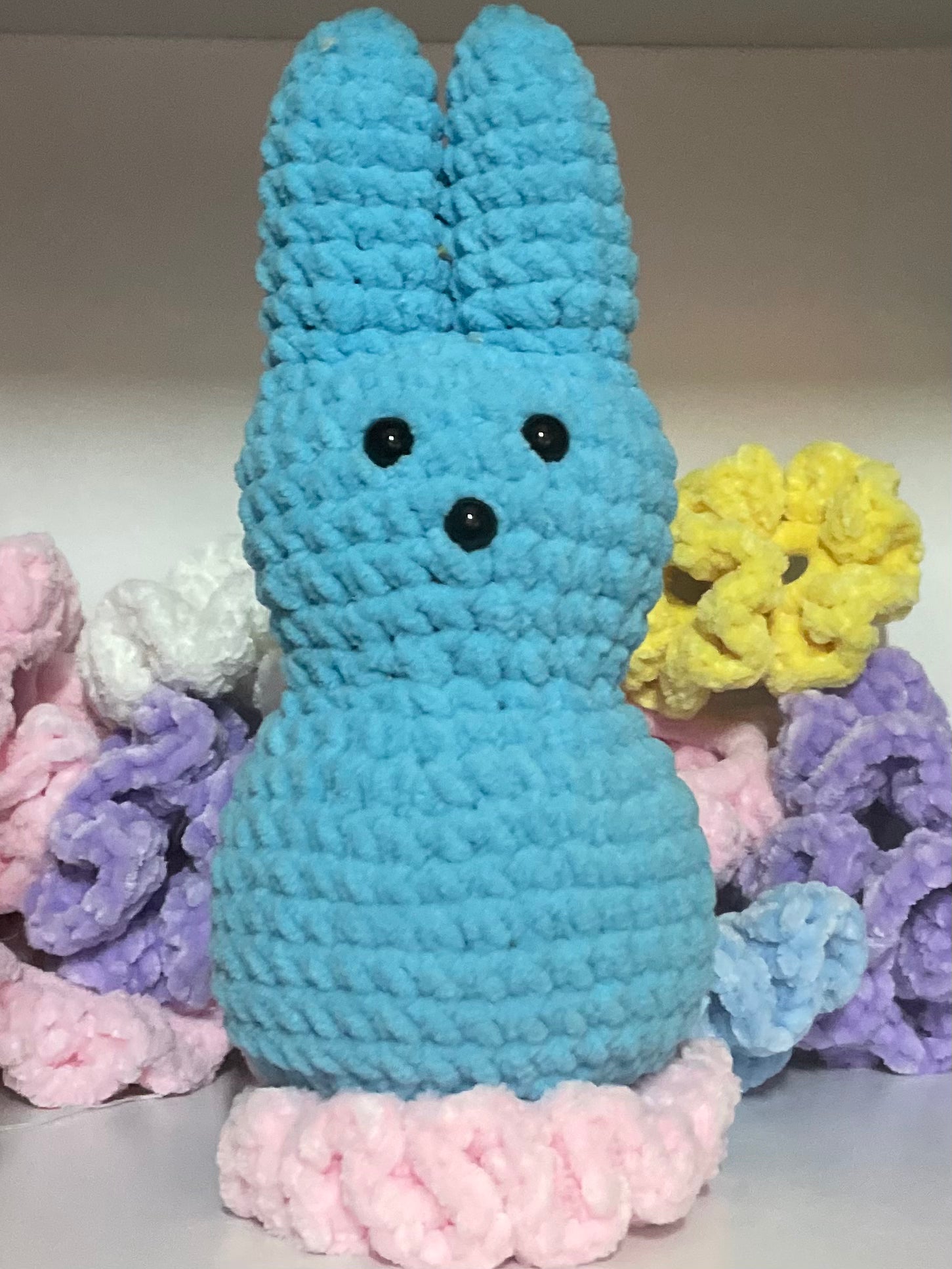 blue marshmallow bunny