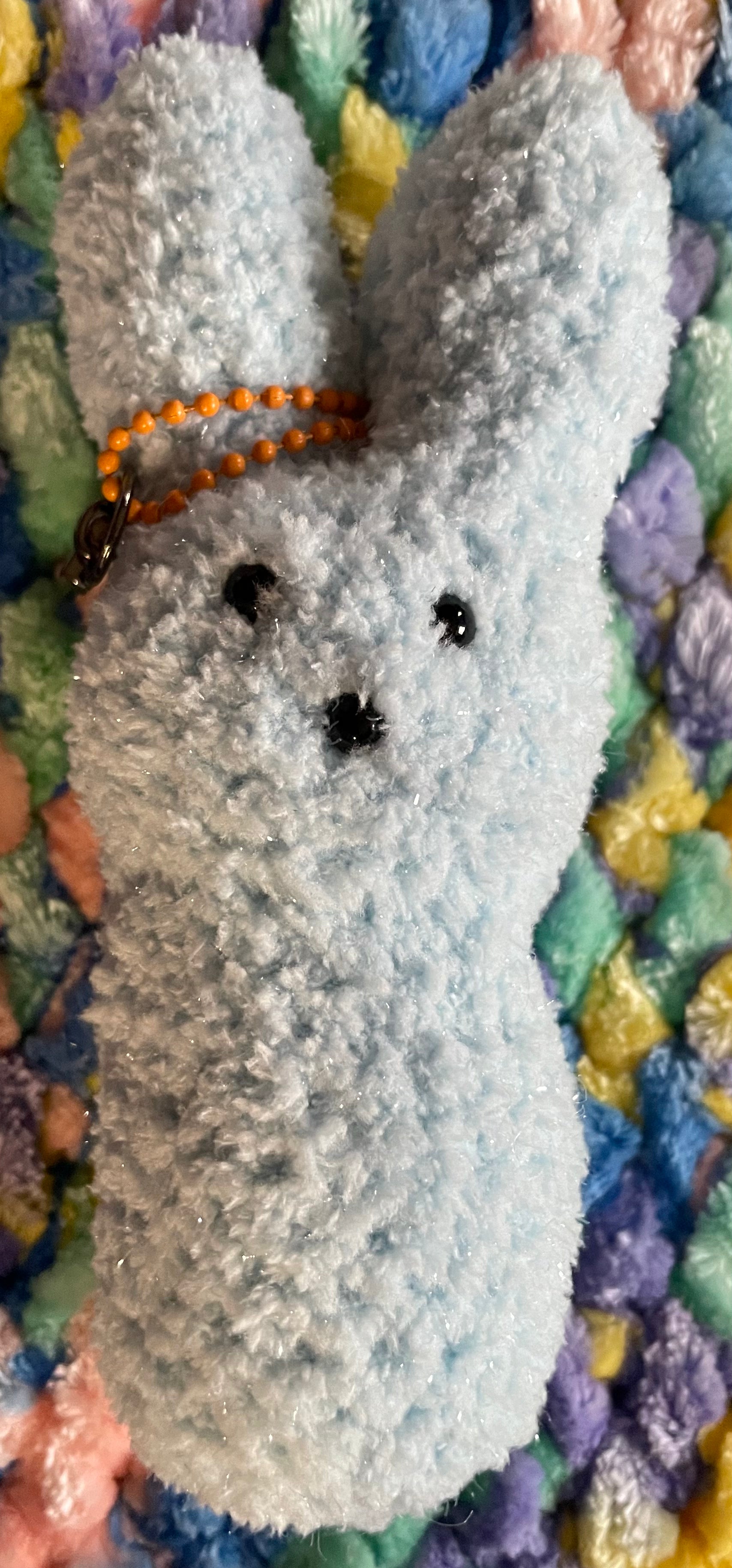 marshmallow bunny keychain