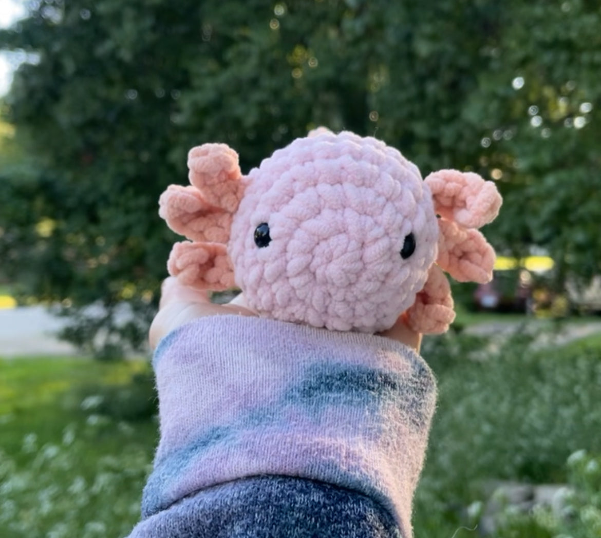 mini axolotl plushie
